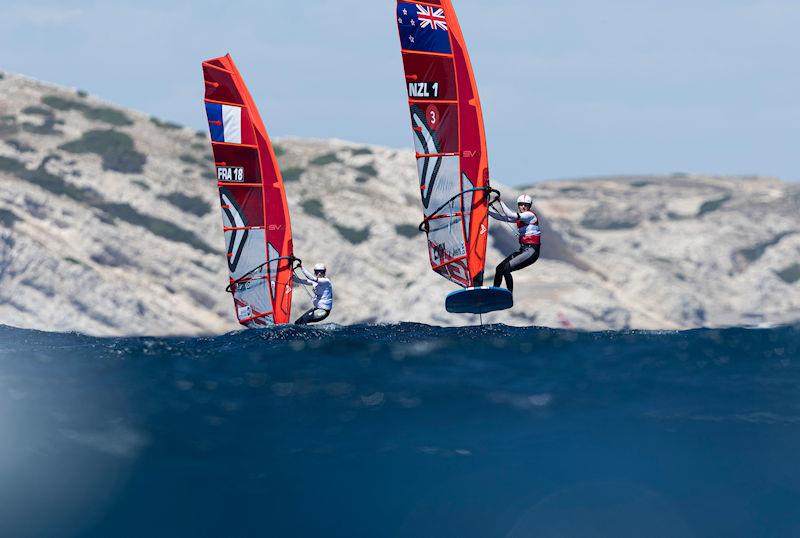 Paris 2024 Olympic Test Event Day 5 photo copyright World Sailing taken at  and featuring the iQFoil class