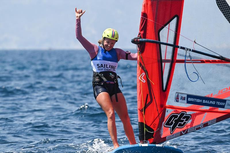 iQFoil silver for Emma Wilson at the Paris 2024 Olympic Test Event - photo © World Sailing