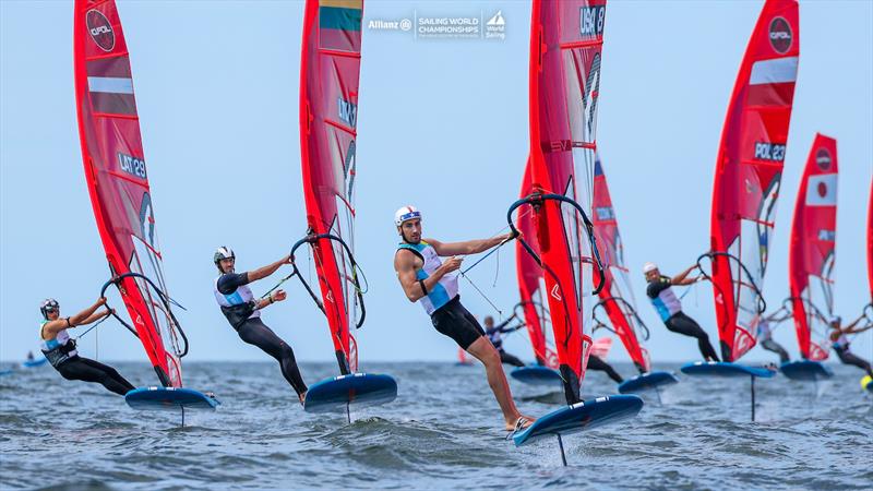 2023 Allianz Sailing World Championships Day 4 photo copyright Sailing Energy / World Sailing taken at  and featuring the iQFoil class