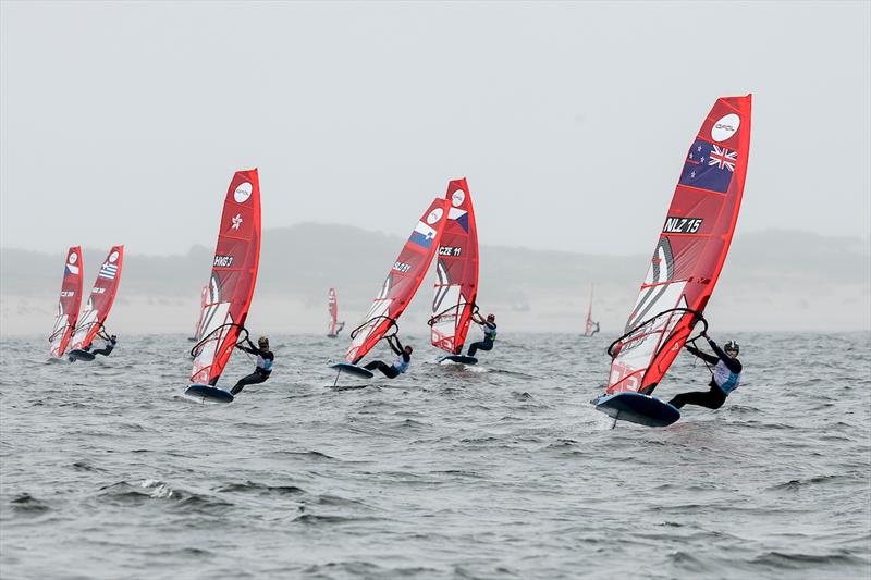 Aimee Bright - NZL - iQFoil -  Day 5, 2023 Allianz Sailing World Championships, The Hague, August 15, 2023  - photo © Sailing Energy / World Sailing