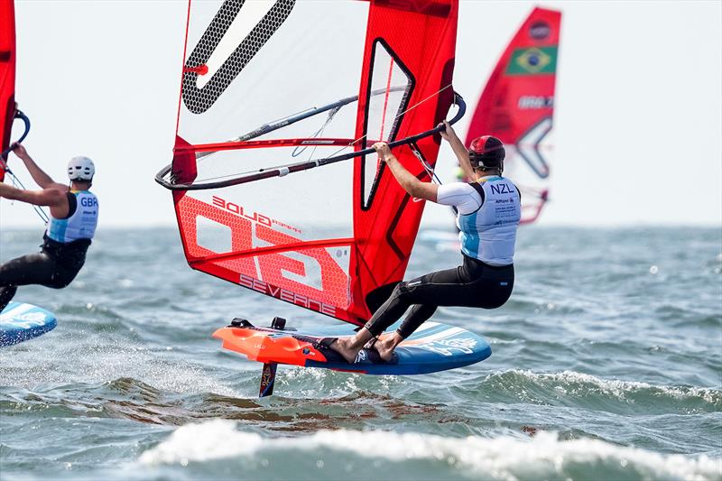 Eli Liefting - NZL - iQFoil -  Day 7, 2023 Allianz Sailing World Championships, The Hague, August 17, 2023  - photo © Sailing Energy / World Sailing