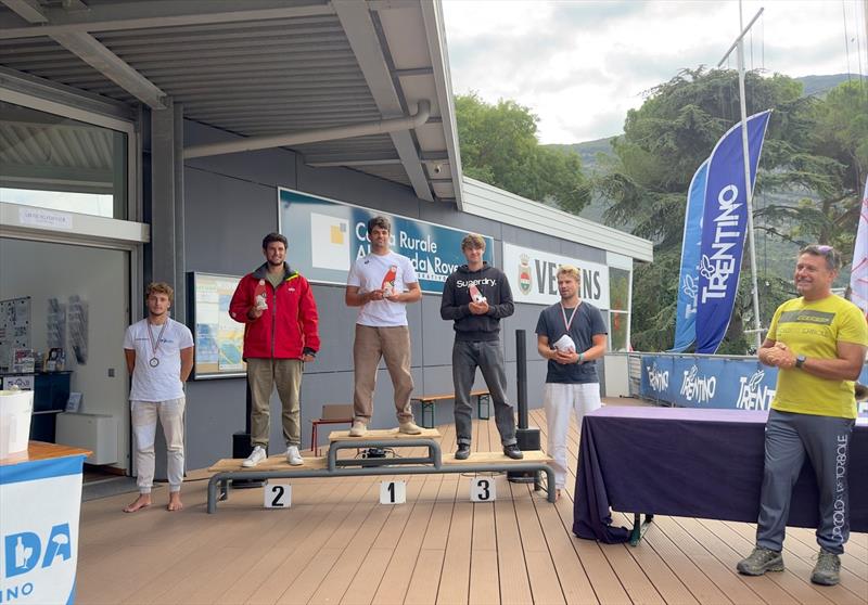 2023 iQFoil International Games Torbole - Male podium photo copyright Elena Giolai taken at Circolo Surf Torbole and featuring the iQFoil class