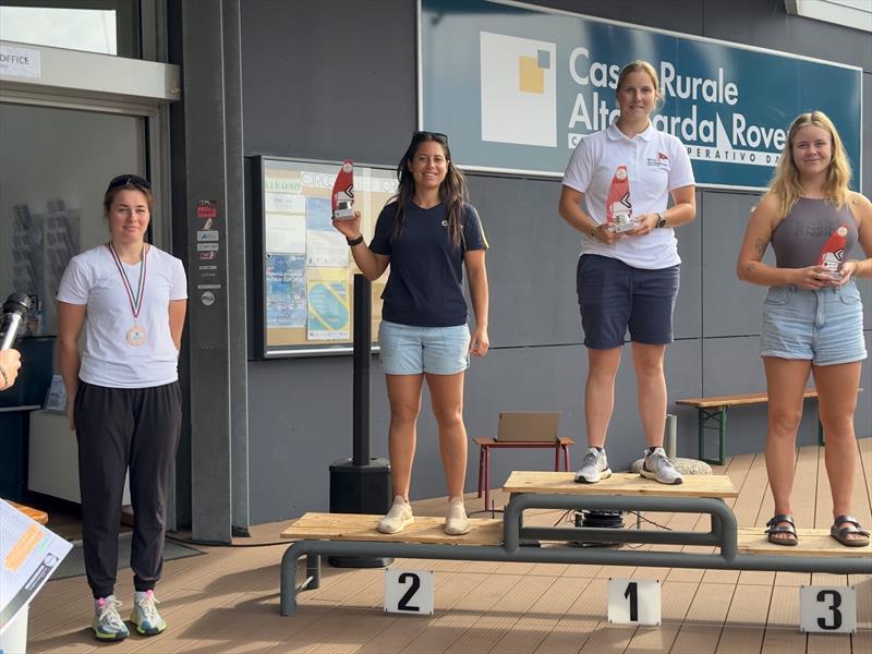 2023 iQFoil International Games Torbole - Female podium photo copyright Elena Giolai taken at Circolo Surf Torbole and featuring the iQFoil class