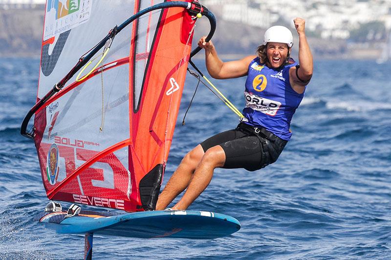 Nicolo Renna, iQFOiL world champion - 2024 iQFOiL World Championships - photo © Sailing Energy / Marina Rubicón
