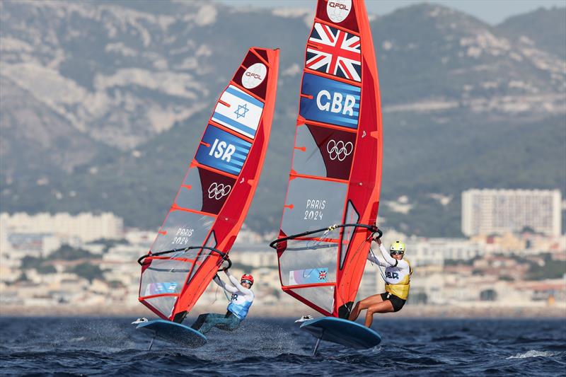 Women's iQFoil racing on July 31 in Marseille at the Paris 2024 Olympic Regatta - photo © World Sailing / Sander van der Borch
