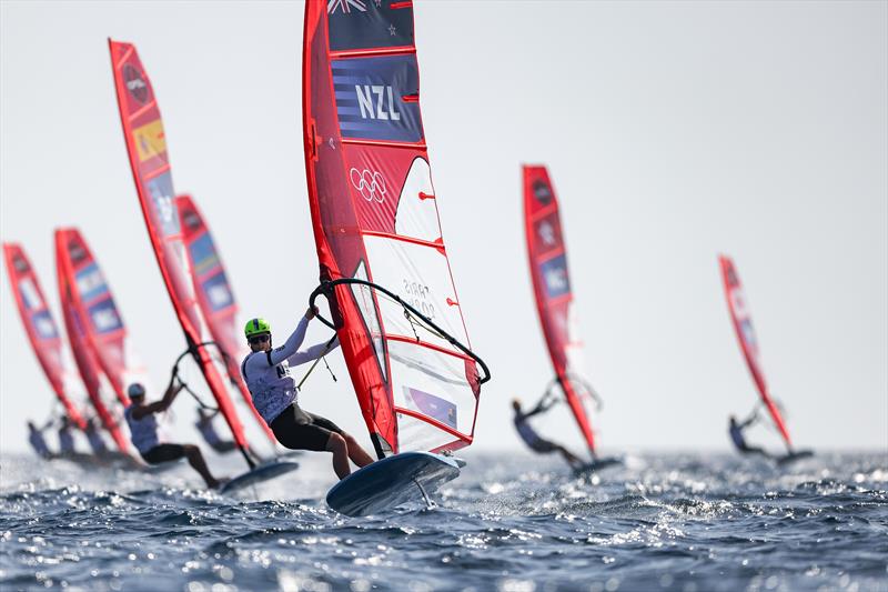 Men's iQFoil racing on July 31 in Marseille at the Paris 2024 Olympic Regatta - photo © World Sailing / Sander van der Borch
