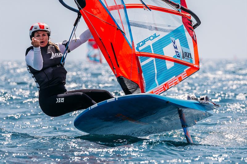 iQFoil - NZL - Princess Sofia Trophy - Mallorca - March - April 2025 photo copyright Sailing Energy taken at Real Club Náutico de Palma and featuring the iQFoil class