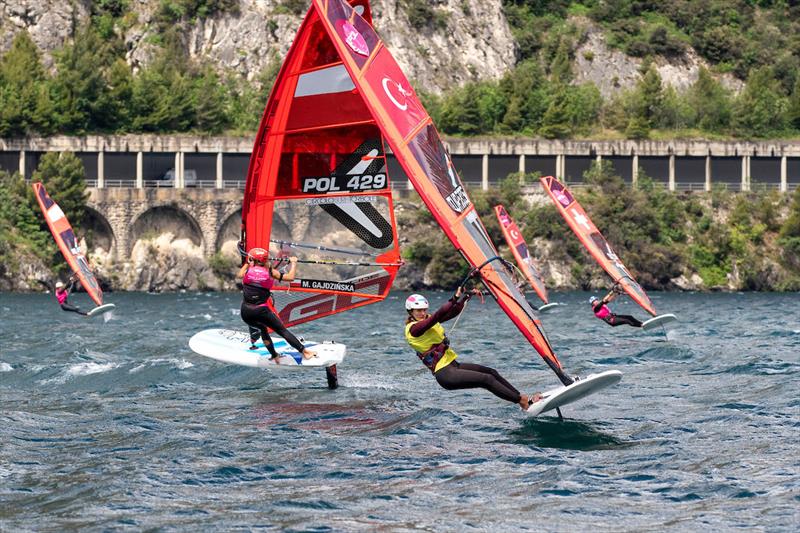 iQFOiL Youth & Junior International Games in Torbole, Italy - Day 3 photo copyright Elena Giolai taken at Circolo Surf Torbole and featuring the iQFoil class