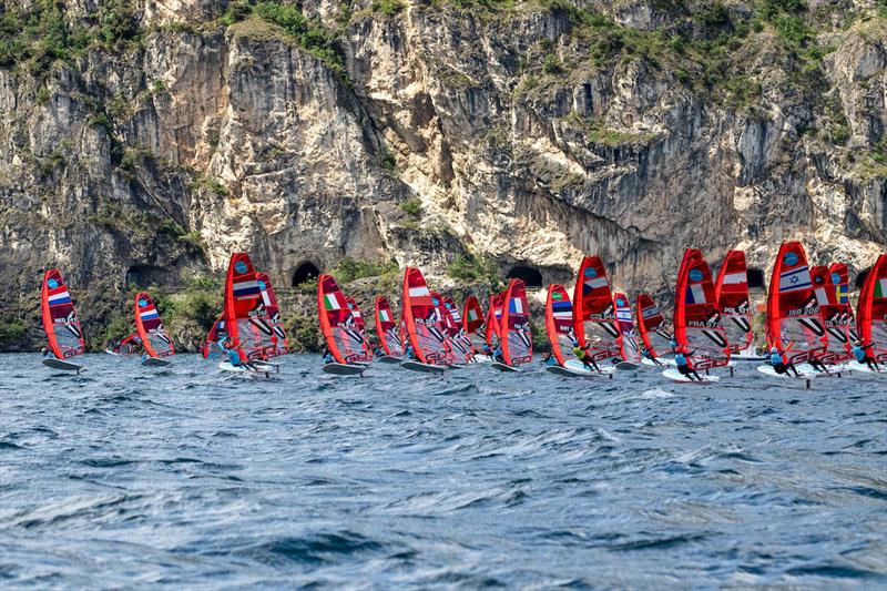 iQFOiL Youth & Junior International Games in Torbole, Italy - Day 3 photo copyright Elena Giolai taken at Circolo Surf Torbole and featuring the iQFoil class