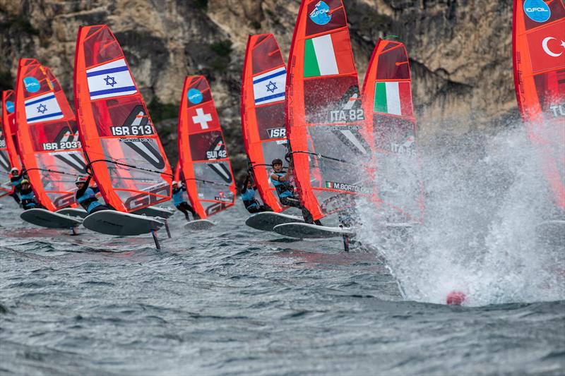 iQFOiL Youth & Junior International Games in Torbole, Italy - Day 3 photo copyright Elena Giolai taken at Circolo Surf Torbole and featuring the iQFoil class