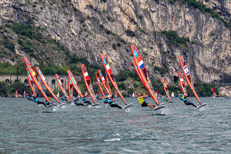 iQFOiL Youth & Junior International Games in Torbole, Italy - Day 4 photo copyright Elena Giolai taken at Circolo Surf Torbole and featuring the iQFoil class
