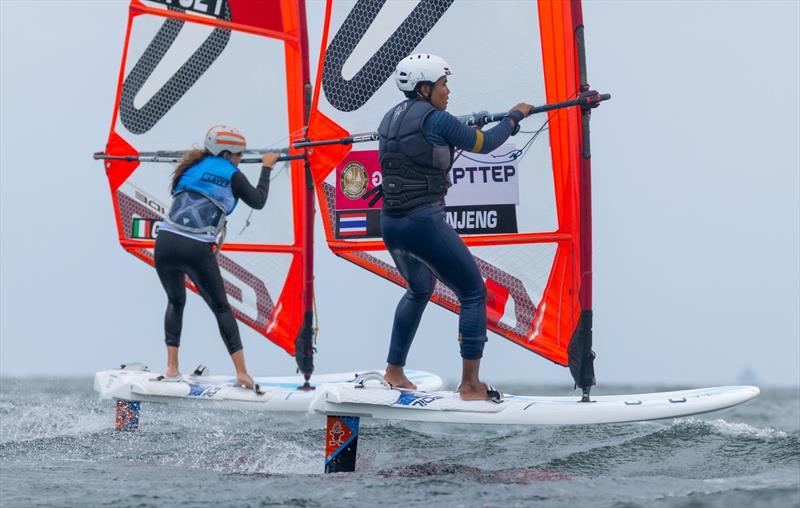 iQFOiL International Games at 2025 Kieler Woche - Day 4 photo copyright Felix Diemer / iQFOiL Class taken at Kieler Yacht Club and featuring the iQFoil class