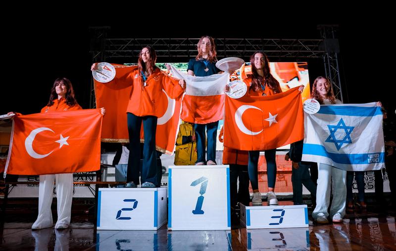 iQFOiL Youth & Junior European Championships - Prize Giving photo copyright Sailing Energy / iQFOiL International Class taken at Club Nautico Arzachena and featuring the iQFoil class