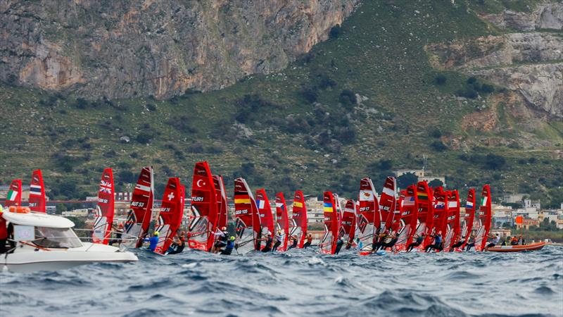 2025 iQFOiL Senior European Championship in Sferracavallo - Day 1 - photo © Sailing Energy / iQFOiL International Class