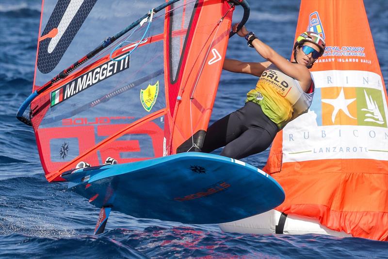 Marta Maggetti, olympic champion in París 2024, sailing in Lanzarote - photo © Sailing Energy