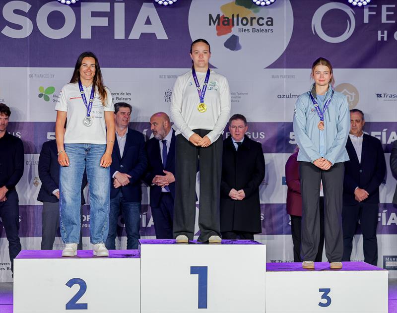 iQFOiL Women's Podium - 55th Trofeo Princesa Sofia Mallorca by FERGUS Hotels Prize Giving photo copyright Sailing Energy / Princesa Sofía Mallorca taken at Real Club Náutico de Palma and featuring the iQFoil class