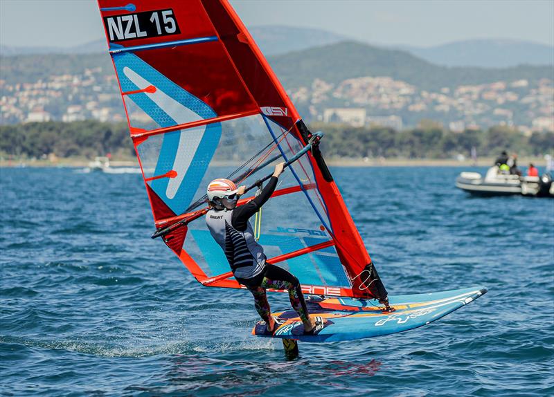 Aimee Bright (NZL) - iQFoil - 57th French Olympic Week in Hyères - Day 5, April 24, 2026 - photo © Sailing Energy / French Olympic Week Hyères - TPM