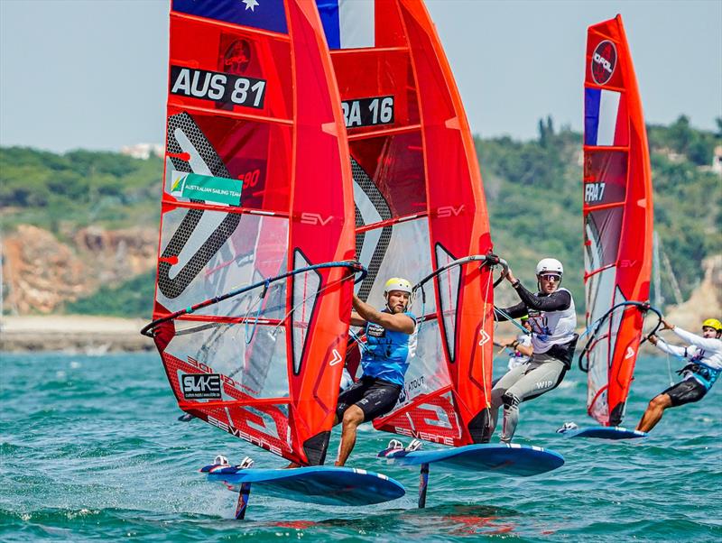 Grae Morris during the 2026 iQFOiL Open European Championships in Portimão - photo © Sailing Energy / iQFOiL International Class