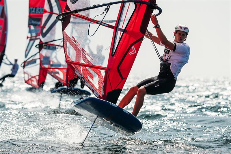 Rory Meehan during the 2026 iQFOiL Open European Championships in Portimão - photo © Sailing Energy / iQFOiL International Class