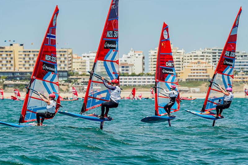Stella Bilger (NZL) - iQfoil European Championships - Portimao, Portugal - May 23, 2026 photo copyright Sailing Energy taken at  and featuring the iQFoil class
