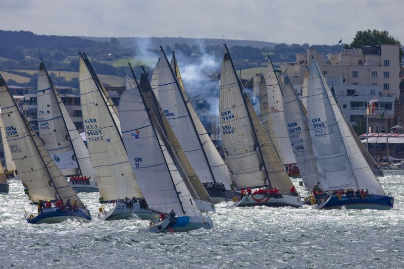 The delayed Rolex Fastnet Race starts photo copyright Carlo Borlenghi / Rolex taken at  and featuring the IRC class