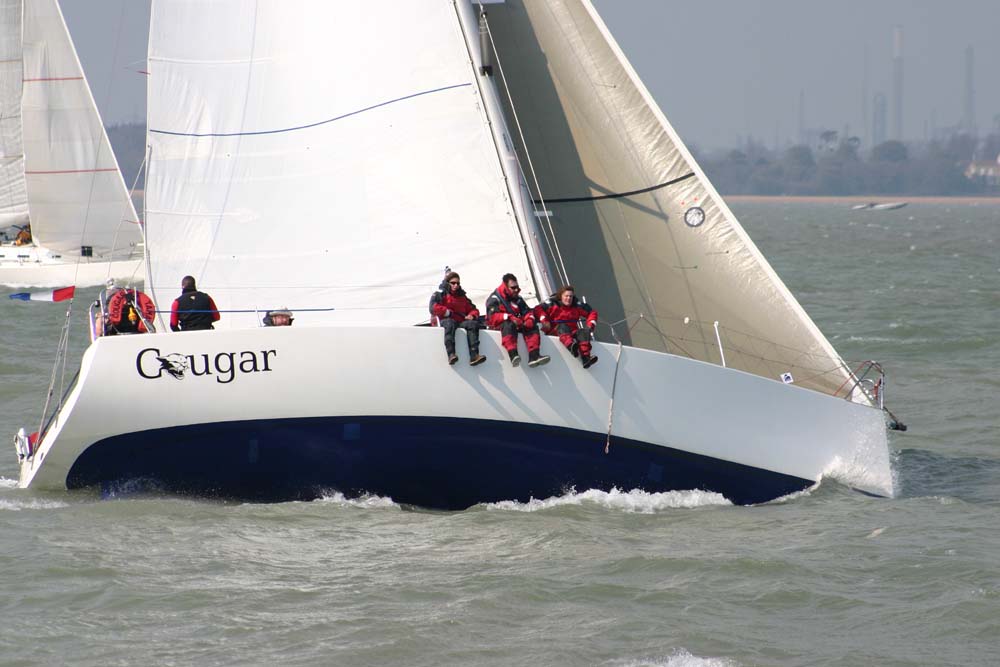 Blustery conditions for the JOG Christchurch Bay race photo copyright Brian Augustus / www.sailingimages.co.uk taken at  and featuring the IRC class