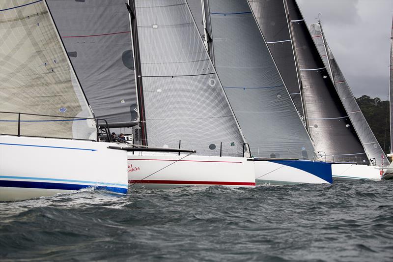 Division 1 boats away, Midnight Rambler mid-line, on day 1 of the Sydney Short Ocean Racing Championship  photo copyright Allan Croker taken at Middle Harbour Yacht Club and featuring the IRC class