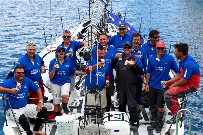 Winning crew of The Fork in the Road in the Launceston to Hobart Yacht Race photo copyright Sam Tiedemann taken at Derwent Sailing Squadron and featuring the IRC class