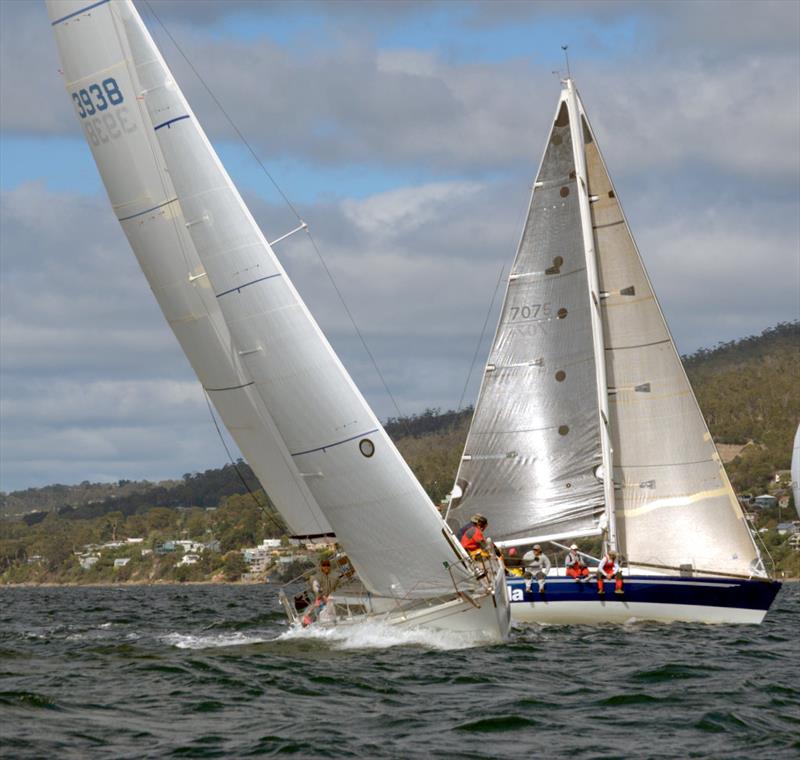 WIngs Three (Peter Haros) got a perfect port-hand start in this race for the Performance Cruising division at the Crown Series Bellerive Regatta photo copyright Peter Campbell taken at Bellerive Yacht Club and featuring the IRC class