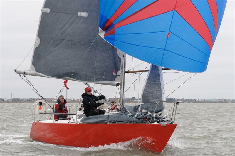 Mustang 30 Erik the Red in IRC4 on day 2 of the Helly Hansen Warsash Spring Series photo copyright Iain McLuckie taken at Warsash Sailing Club and featuring the IRC class