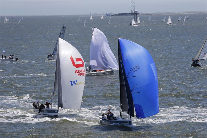 The fastest boats on the inshore course are the GP26s on day 2 at Sperry Charleston Race Week - photo © Charleston Race Week / Tim Wilkes