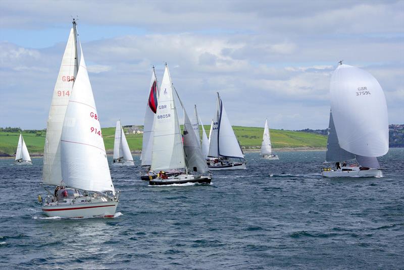 The Rhodes Footloose II make a good start to Yachting Monthly Triangle Race leg 2 photo copyright Seamus McLaverty taken at Kinsale Yacht Club and featuring the IRC class