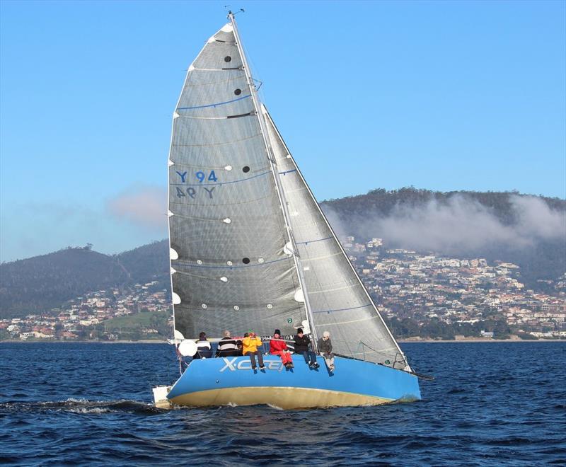 Line honours and second place on PHS handicaps in Division 2 went to Xcite - Bellerive YC Winter Race 3 on the River Derwent photo copyright Peter Watson taken at Bellerive Yacht Club and featuring the IRC class