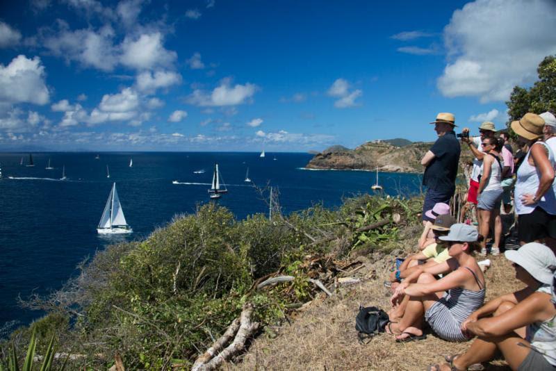 Spectators watch the start of the RORC Caribbean 600 photo copyright RORC / ELWJ Photography taken at Antigua Yacht Club and featuring the IRC class