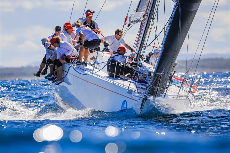 Nine Dragons on day 4 at Sail Port Stephens photo copyright Salty Dingo taken at Corlette Point Sailing Club and featuring the IRC class