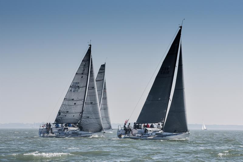 Racing on day 5 of the Helly Hansen Warsash Spring Series photo copyright Andrew Adams / www.closehauledphotography.com taken at Warsash Sailing Club and featuring the IRC class