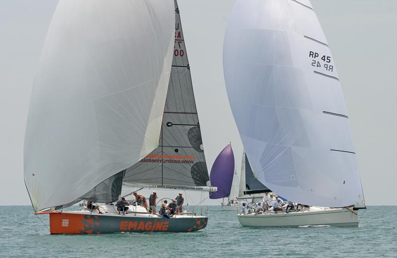 Emagine leads IRC Racing 1 after day 2 at the 2017 Top of the Gulf Regatta photo copyright Guy Nowell taken at Ocean Marina Yacht Club and featuring the IRC class