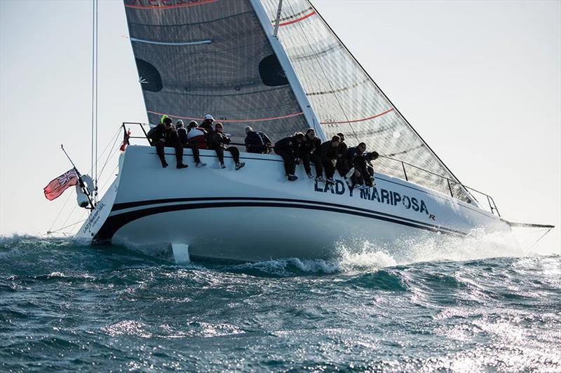 Daniel Hardy's Ker 46 Lady Mariposa photo copyright www.waterlinemedia.com taken at Royal Ocean Racing Club and featuring the IRC class
