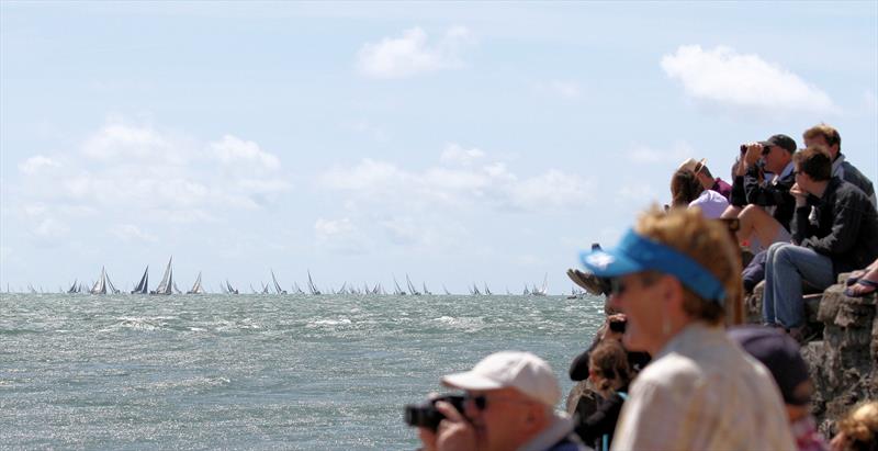 Plenty of binoculars and cameras on the fleet after the Rolex Fastnet Race start photo copyright Mark Jardine / YachtsandYachting.com taken at Royal Ocean Racing Club and featuring the IRC class