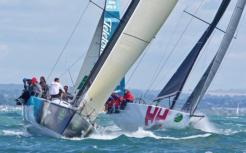 Magnificent conditions for the start of the 2017 Rolex Fastnet Race photo copyright Tom Hicks / www.solentaction.com taken at Royal Ocean Racing Club and featuring the IRC class
