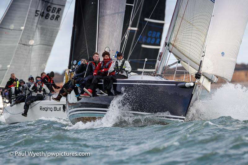 2017 Hamble Winter Series week 6 photo copyright Paul Wyeth / www.pwpictures.com taken at Hamble River Sailing Club and featuring the IRC class