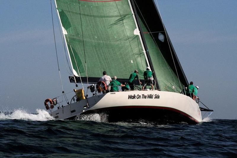 Mean, lean and green - a reburbished Walk on the Wild Side with New Zealand sailmaker Rod Keenan on the helm, quickly took up the lead - Fremantle to Bali Ocean Classic photo copyright Tim Putt taken at Fremantle Sailing Club and featuring the IRC class