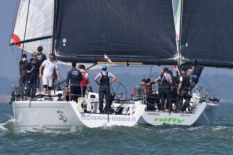 It was very close but Cobra couldn't beat the victorious Nifty in the Performance 40 Class at the 2018 Vice Admiral's Cup photo copyright Rick Tomlinson / www.rick-tomlinson.com taken at Royal Ocean Racing Club and featuring the IRC class