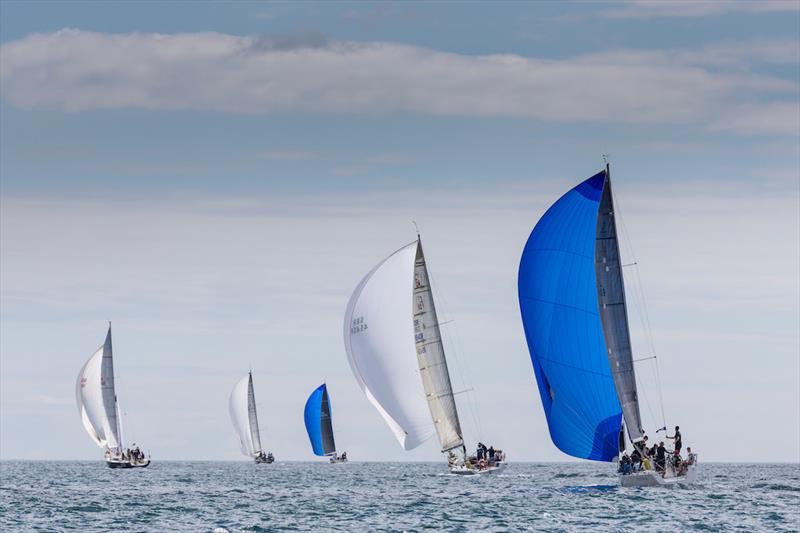 Jelly Baby skippered by Brian and Mary Jones (right) racing in Class 2 on day 1 of Volvo Cork Week photo copyright David Branigan / Oceansport taken at Royal Cork Yacht Club and featuring the IRC class