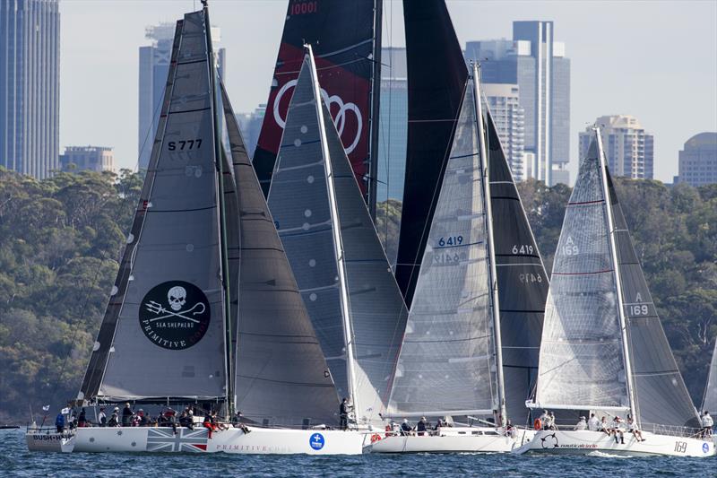 2018 Noakes Sydney Gold Coast Yacht Race start photo copyright Andrea Francolini taken at Cruising Yacht Club of Australia and featuring the IRC class