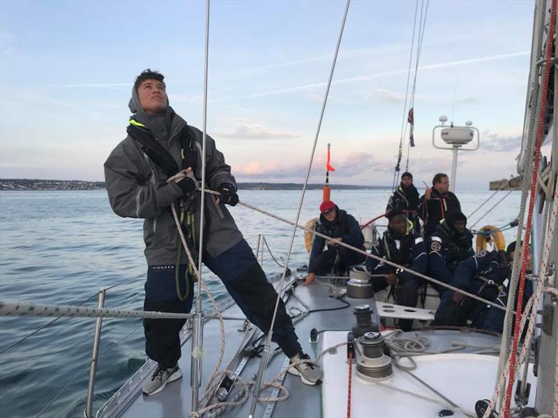 Scaramouche under spinnaker in light winds during the RORC Cherbourg Race - photo © Scaramouche