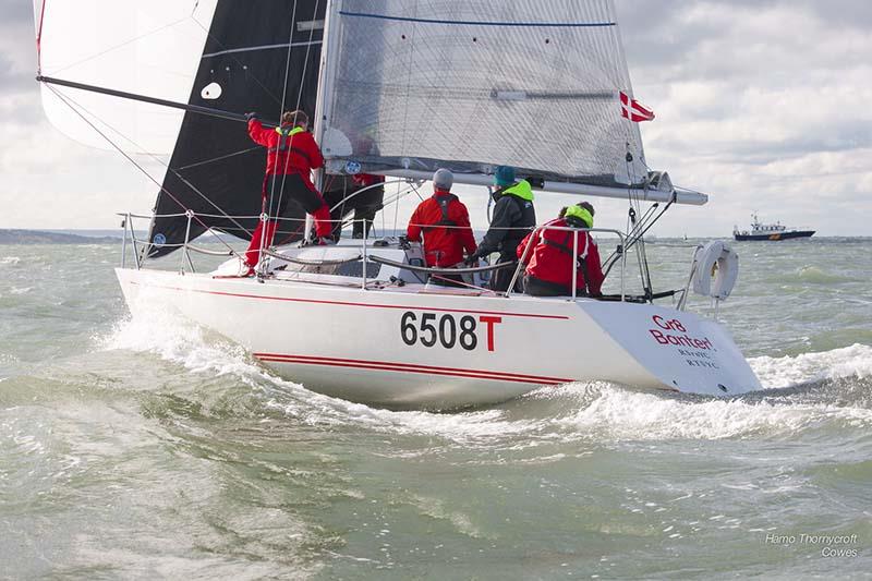 Gr8Banter during week 4 of the HYS Hamble Winter Series photo copyright Hamo Thornycroft / www.yacht-photos.co.uk taken at Hamble River Sailing Club and featuring the IRC class