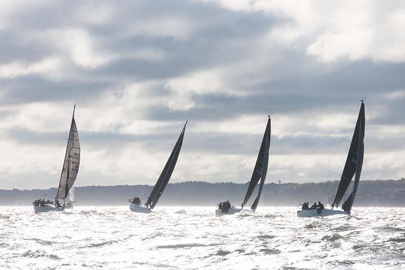 Racing on week 4 of the HYS Hamble Winter Series photo copyright Hamo Thornycroft / www.yacht-photos.co.uk taken at Hamble River Sailing Club and featuring the IRC class