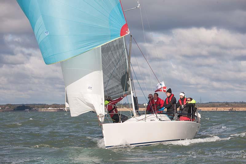 MEnfin is second in Class 4 in the HYS Hamble Winter Series photo copyright Hamo Thornycroft / www.yacht-photos.co.uk taken at Hamble River Sailing Club and featuring the IRC class