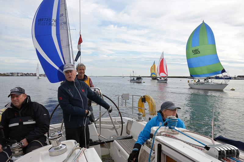 On board Exile after the start of Crouch YC Autumn Series race 4 photo copyright Alan Shrimplin taken at Crouch Yacht Club and featuring the IRC class